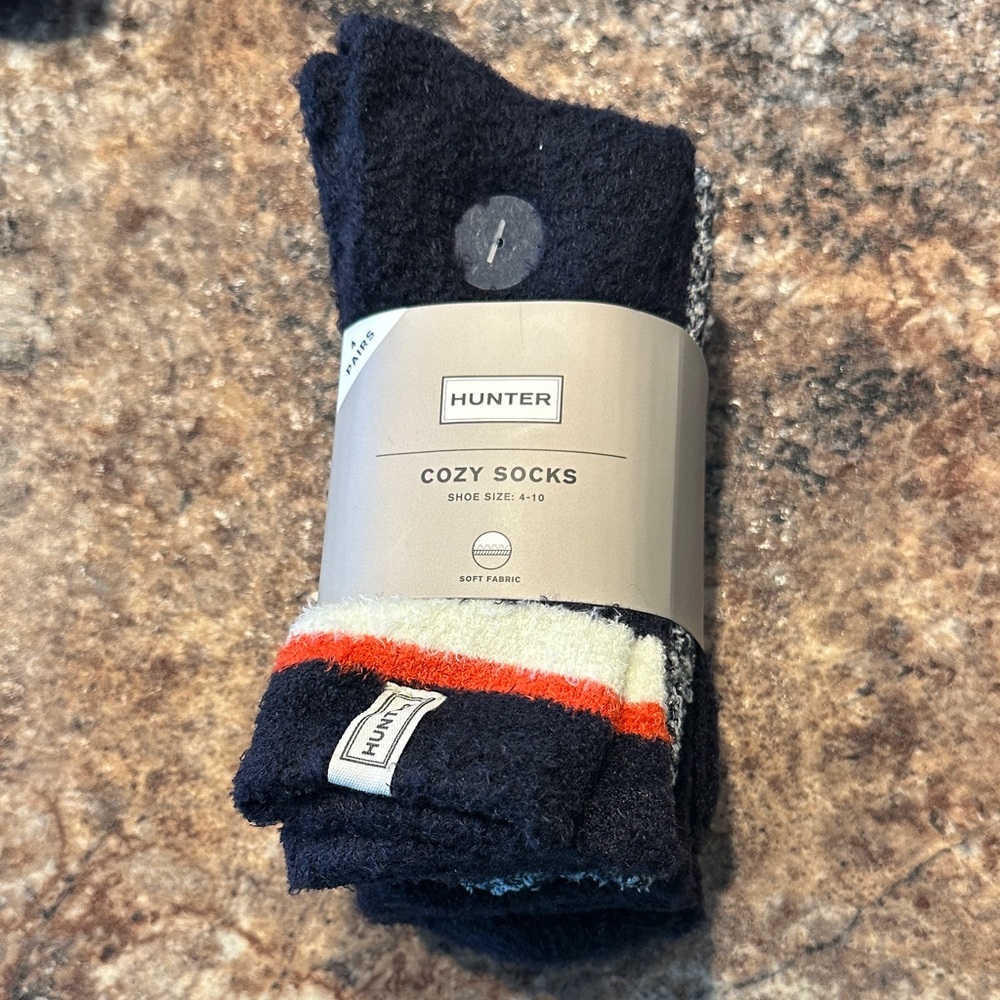 Hunter Cozy Socks - Navy, White, and Red